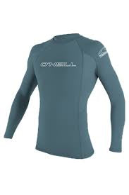 Basic Upfront L/S rash guard dusty blue